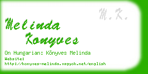 melinda konyves business card