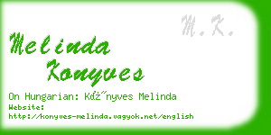 melinda konyves business card